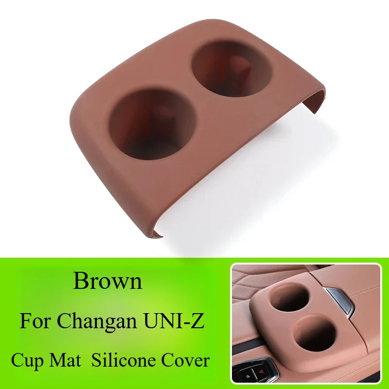

For Changan UNI-Z Car Center Console Water Cup Cover Wireless Charging Pad Gear Cover Interior Protection Silicone Anti-skid Pad