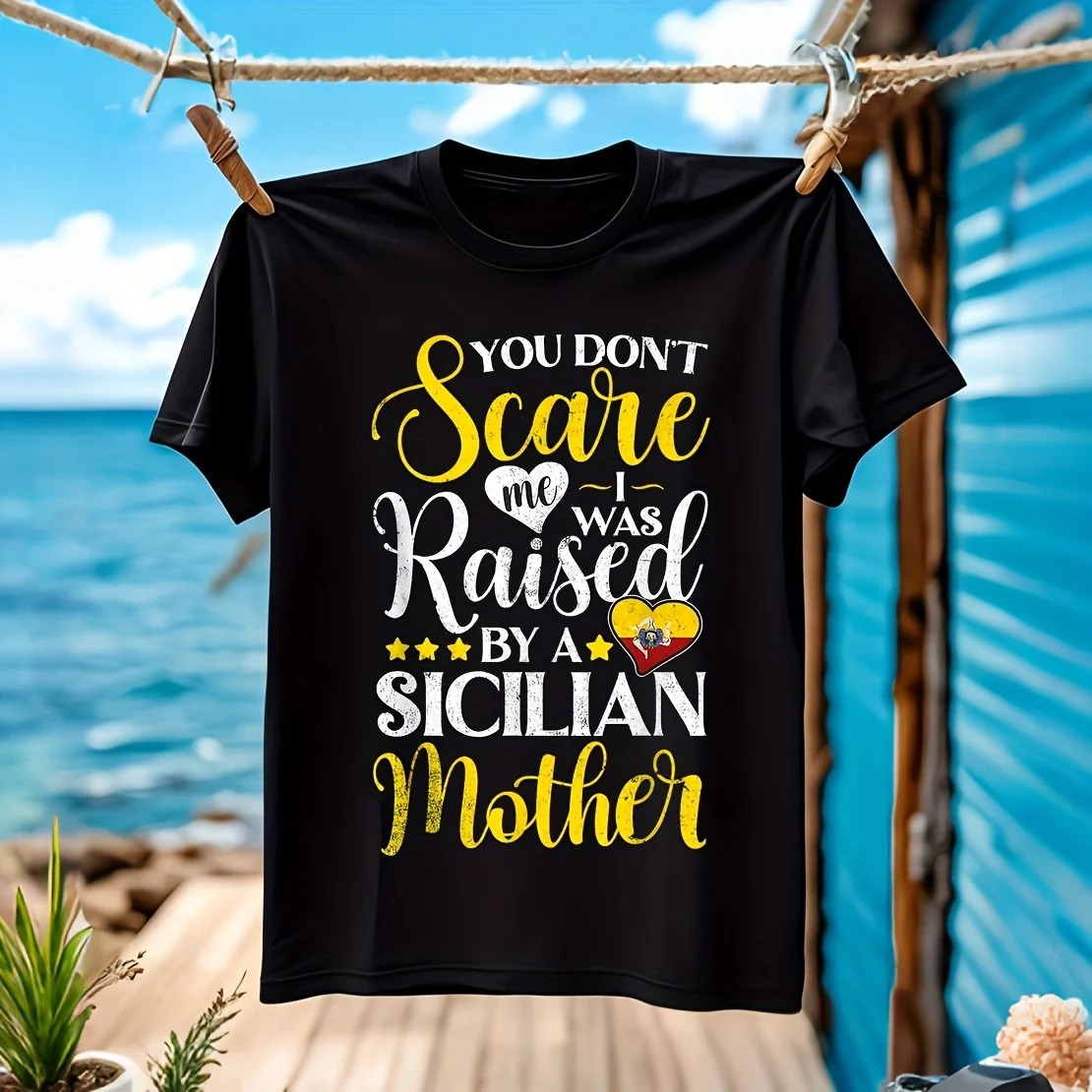 

NEW LIMITED Sicily Flag for Sicilians Men's T-shirt 100% Cotton Casual Breathable Confortable outdoor activities wide size range