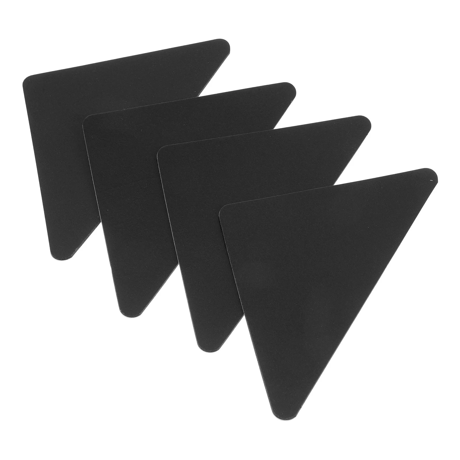 4 pezzi adesivi per tappeti in PU triangolo nero cuscinetti adesivi biadesivi tappeti antiscivolo ferma sul nastro per tappeti in legno duro