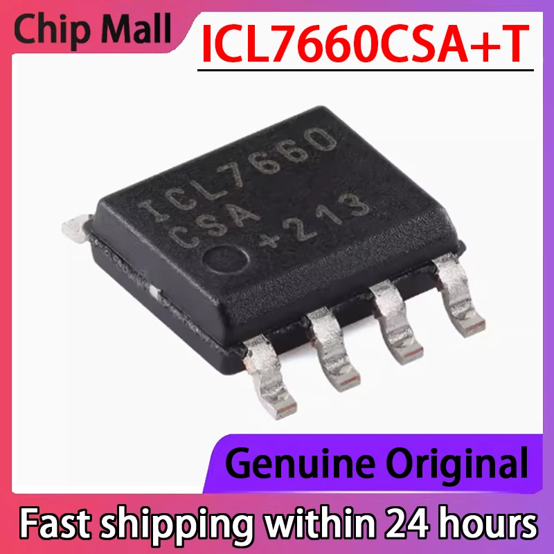 

5 шт., новинка, оригинал, ICL7660CSA + T ICL7660 SOIC-8, микросхема преобразователя Напряжения