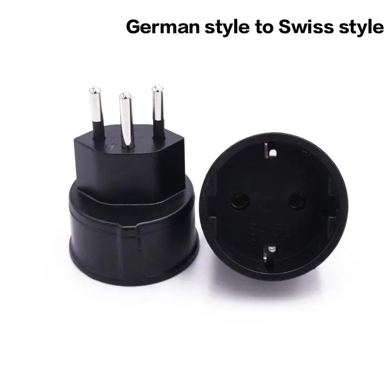 Adaptateur de voyage pour prises européennes, France vers Suisse, prise 3 broches, 10A 250V, prise é