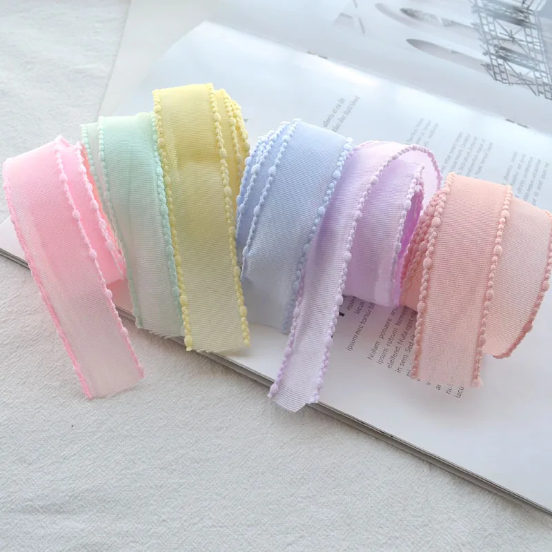 1 Yard Homemade Bow Hairpin Hair Rope Material DIY Jewelry Accessories 25mm lace Fabric Sewing Embroidery Yarn Tape g290