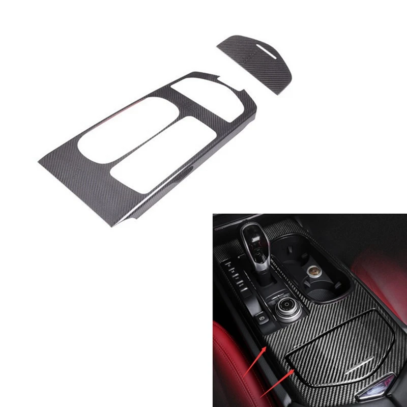 

Central Console Gear Shift Panel Cover Trim Dry Carbon Fiber For Maserati Ghibli 2014-2016