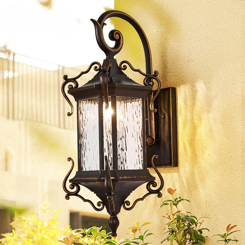 European outdoor wall lamp, outdoor courtyard waterproof street lamp, household villa wall, aisle, corridor, balcony, exterior w