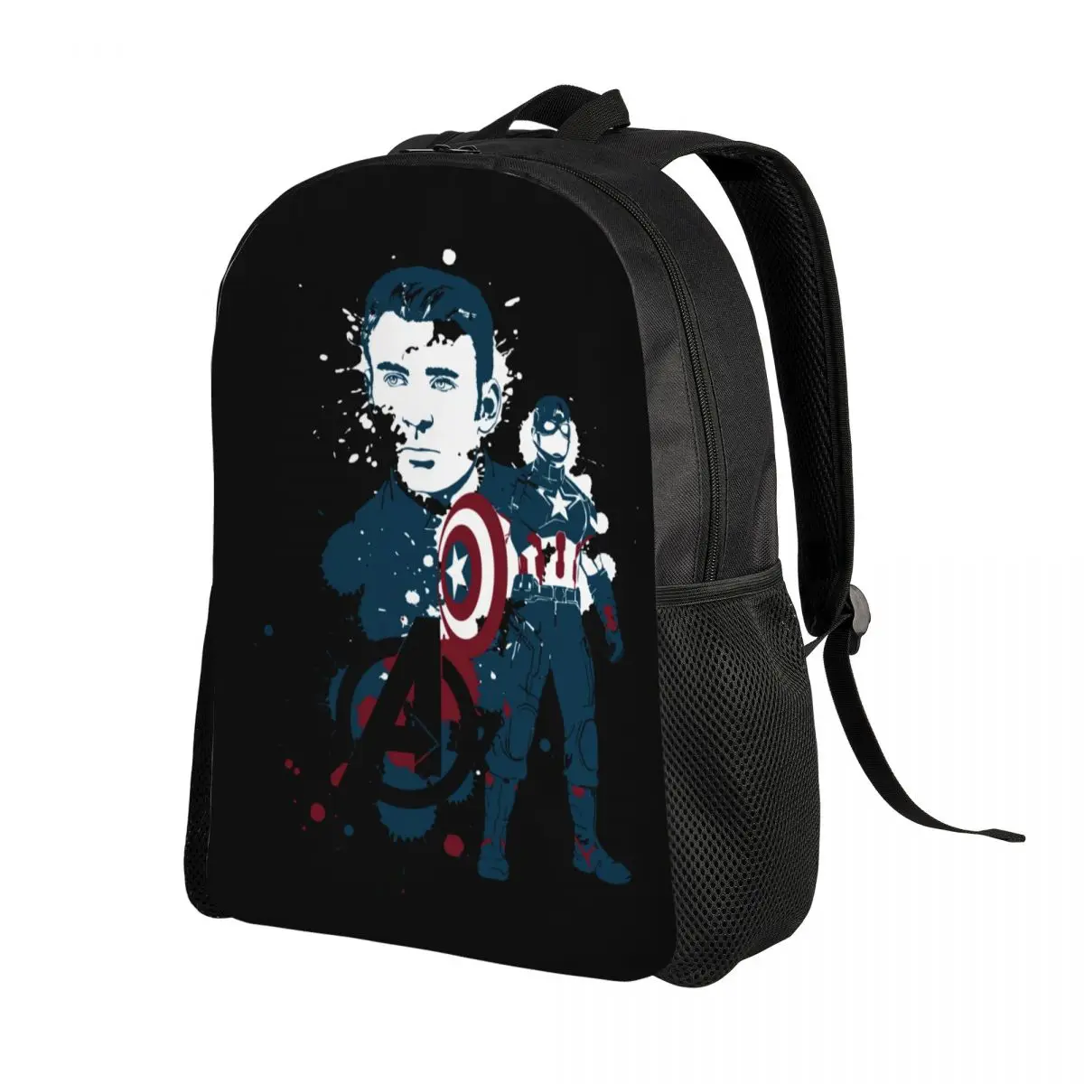 Custom Superhero Backpacks for Men Women School College Students Bookbag Fits 15 Inch Laptop Captain America Bags