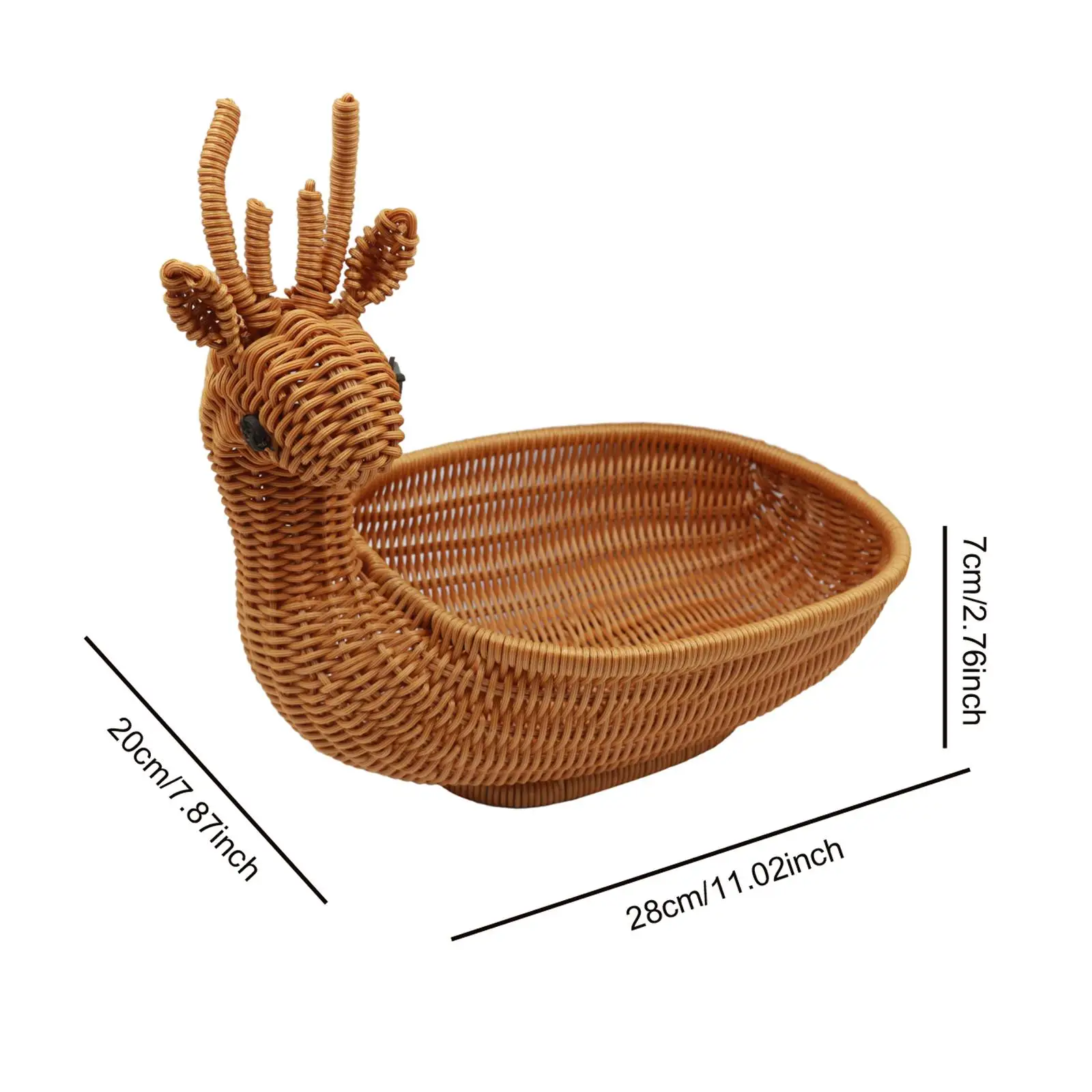 Fruit Basket Table Centerpiece Rustic Handwoven Vegetable Storage Serving Basket Vegetables Cosmetics Snacks Sundries Fruits