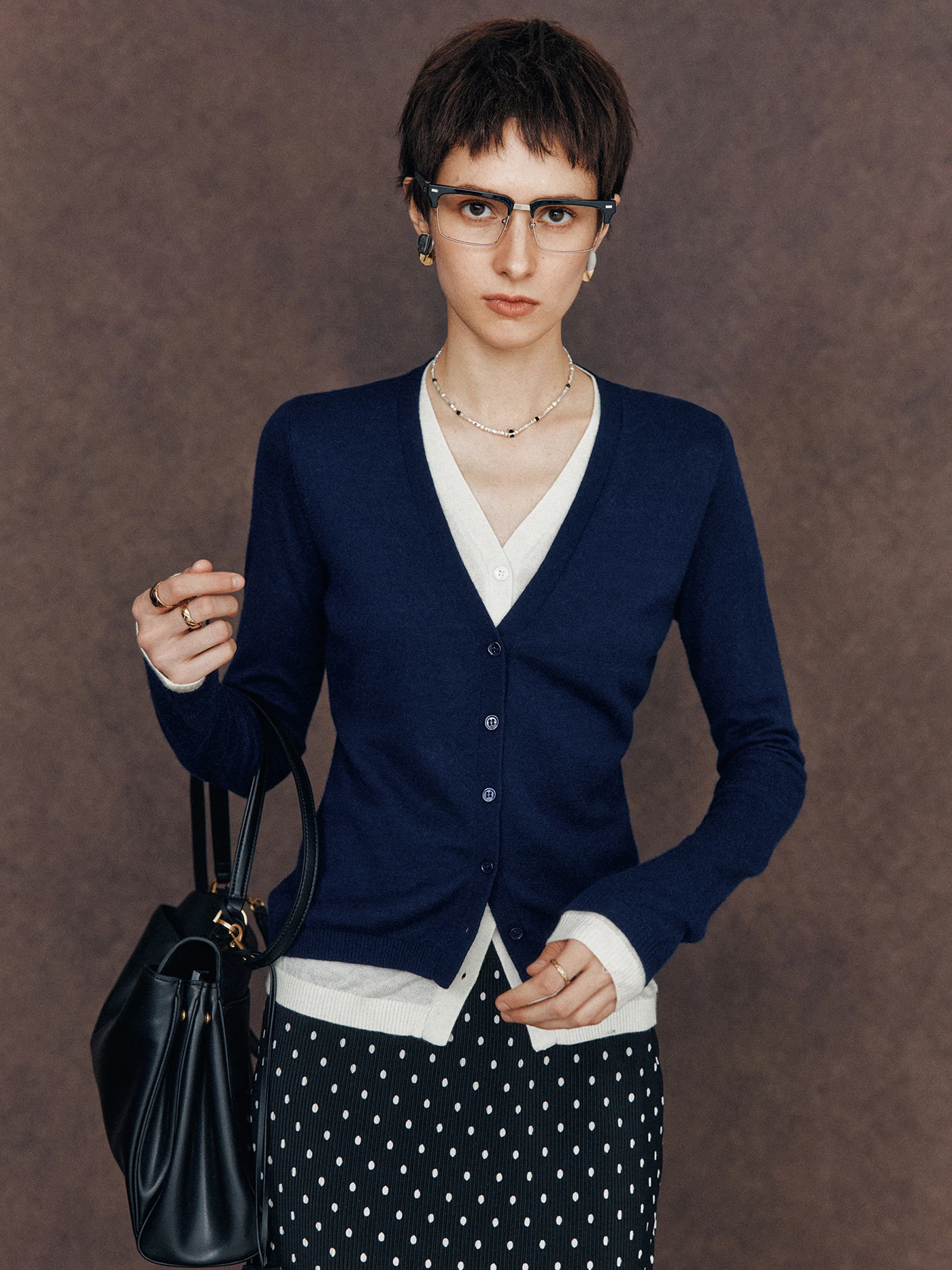 

Свитер Cleanfit Sle из трикотажа с V-образным вырезом, женский, приталенный, с цветными вставками, двойной V-образный вырез, кардиган, мягкая шерсть, длинный топ