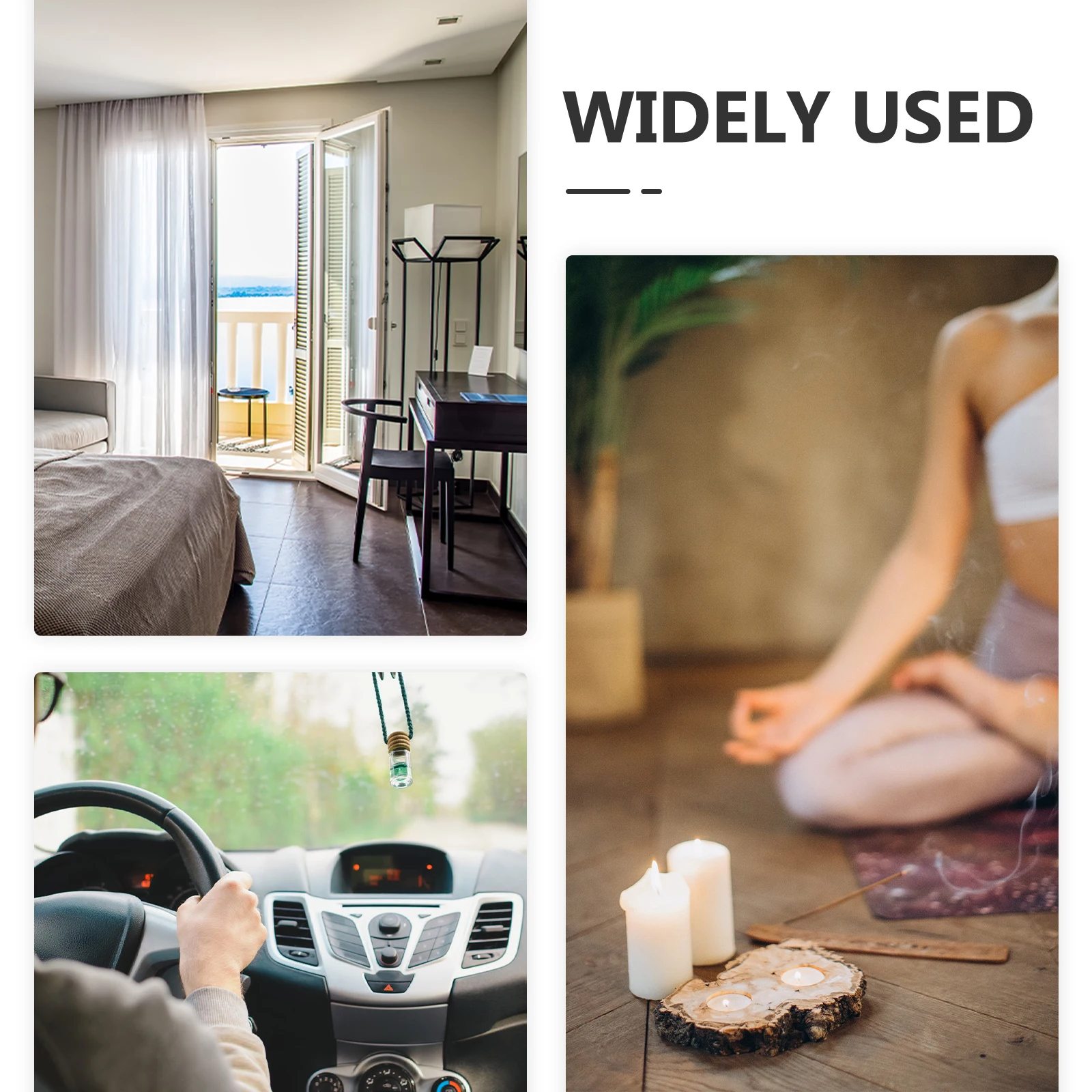 

Round Wooden Diffuser Natural Wood Aromatherapy Block Home Office Car Essential Oil Diffusion Fragrance Air Freshener Perfume