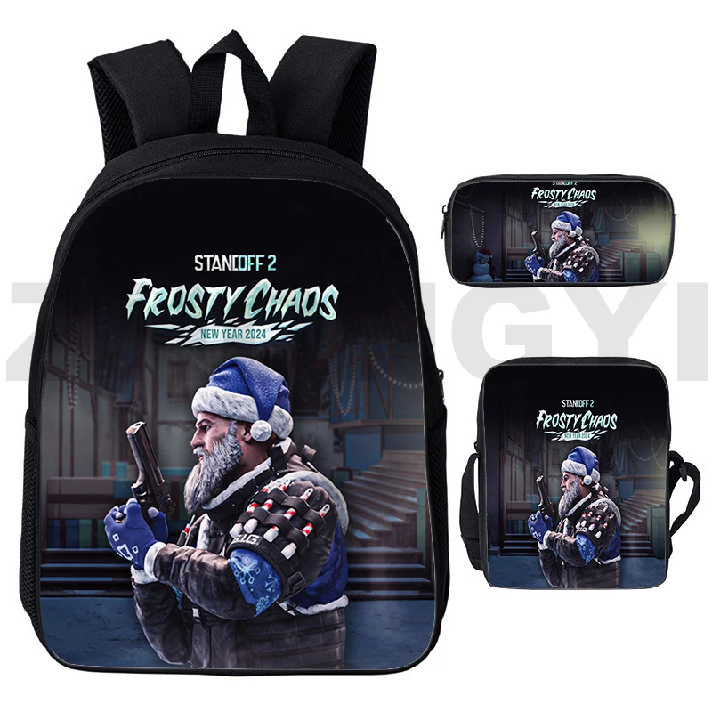 

Shooting Game Standoff 2 Backpacks Boys Students Cartoon Schoolbags Mens Bookbag 3 Pcs/Set Cosplay Anime Handbags Pencil Case