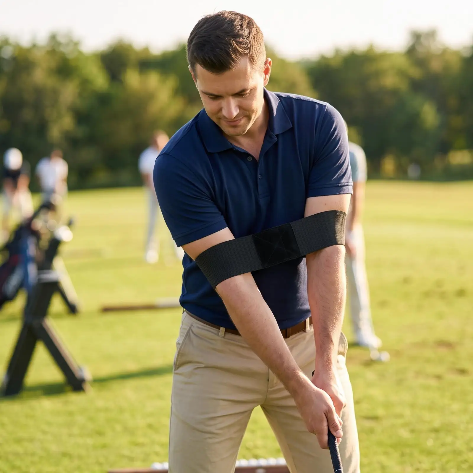 Golf Swing Trainer Reinforced Arm Posture Correction Band Durable Practice Aid for Steady Form
