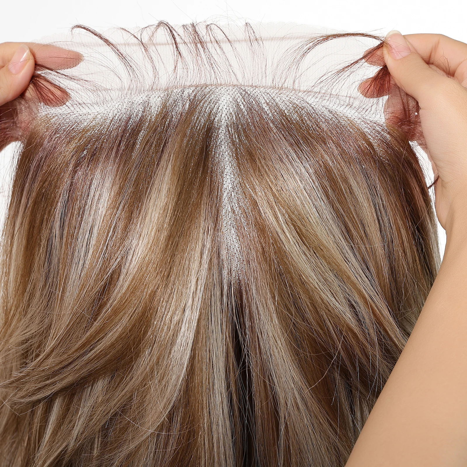 HAIRCUBE 13*6 الدانتيل أمامي بيروكات صناعية للنساء الاستخدام اليومي للحفلات براون شقراء تسليط الضوء على الباروكات الطبيعية طويل الجسم موجة شعر مستعار