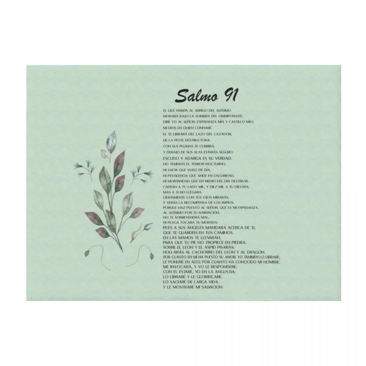 

Salmo 91, Spanish Bible Verse Throw Blanket Personalized Gift christmas decoration Polar Camping Blankets