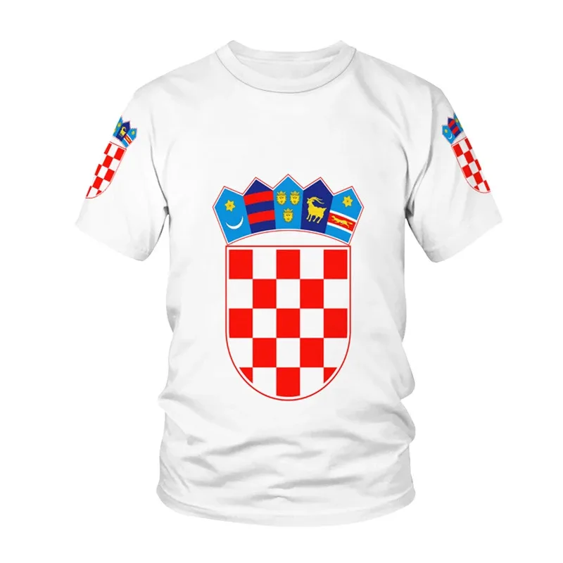 1 قطعة مخصص صورتك كرواتيا Hrvatska العلم الوطني نمط تي شيرت الرجال الساخن بيع جديد الصيف النساء قصيرة الأكمام تي شيرت