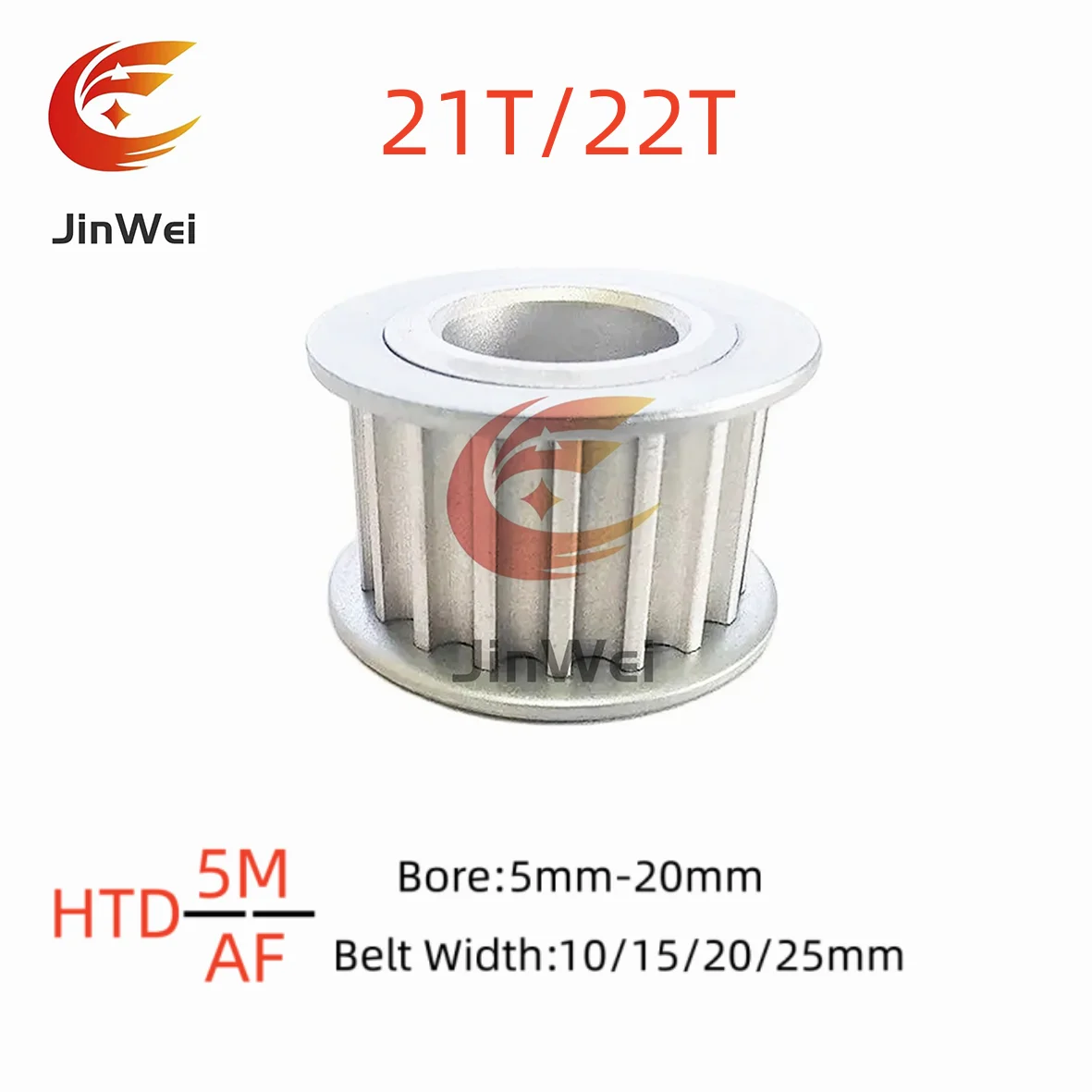 Poulie de synchronisation de type 21T/22, alésage intérieur 5/6/7/8/10/12/12, 5m poulie de courroie de synchronisation HTD, pas de 5mm, largeur de 10mm, 15mm, 20mm, 25mm, 7mm, 14mm, 15mm, 18mm, 20mm