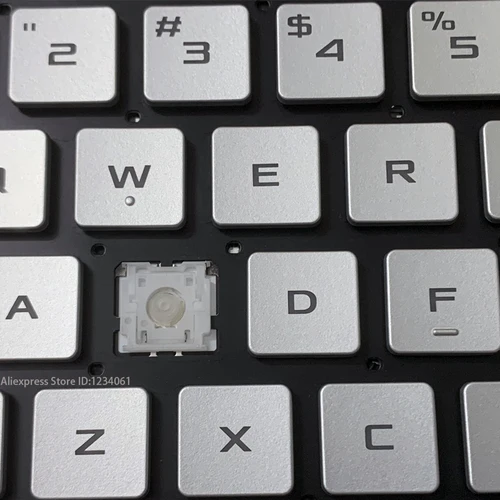 Imagen 1 del producto Llave de repuesto plateada para teclado de portátil Asus ROG G14 Zephyrus GA401 GA401I GA401IU GA401IV GA401M GA401QH
