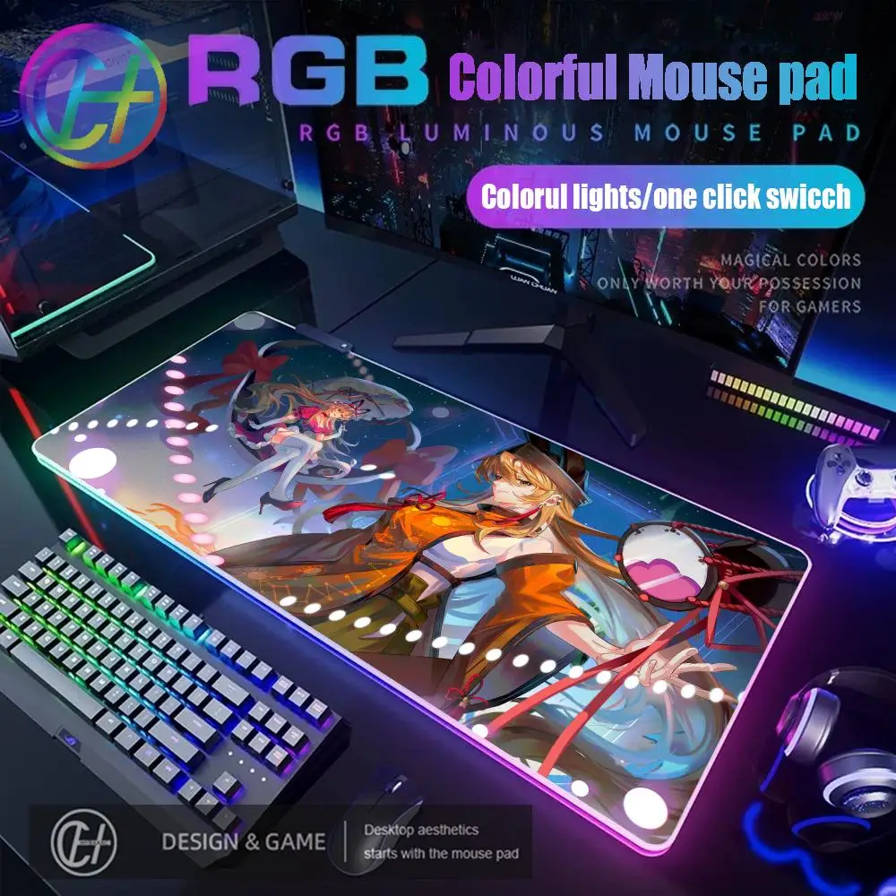 Mouse Pad Non-Slip Rubber Edge Locking Mousepad Play Mats Cute Management Touhou Project Mystia's Lzakaya For Notebook Computer