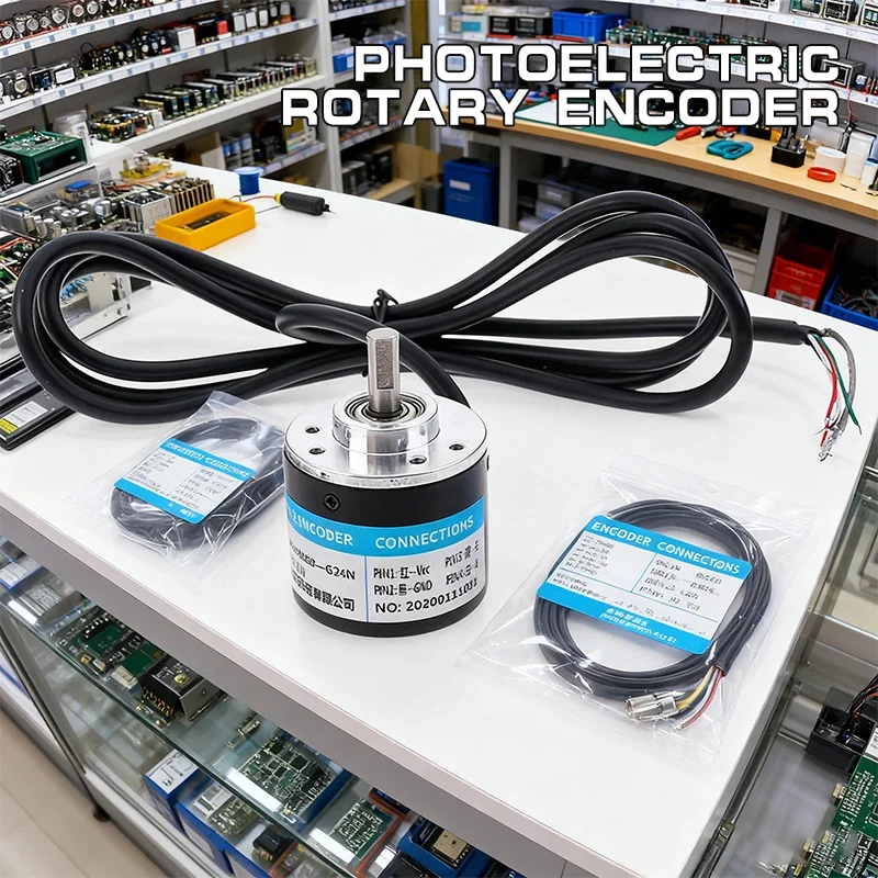 100/200/360/400/500/600P/R جهاز تشفير دوار تزايدي كهروضوئي 5 فولت-24 فولت #4