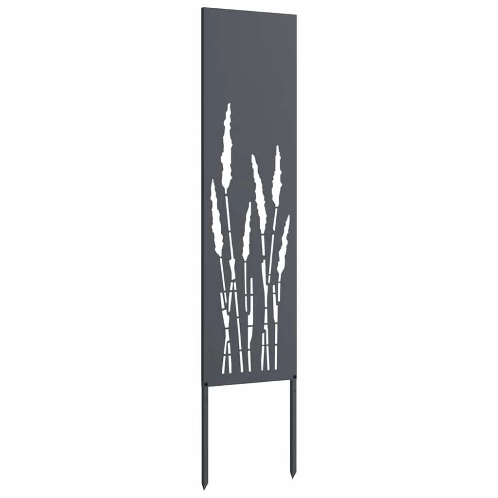 Bild 5: Garten-Sichtschutz Anthrazit 32 x 140cm, Rostfarbenes Dekorpaneel für Terrasse oder Balkon