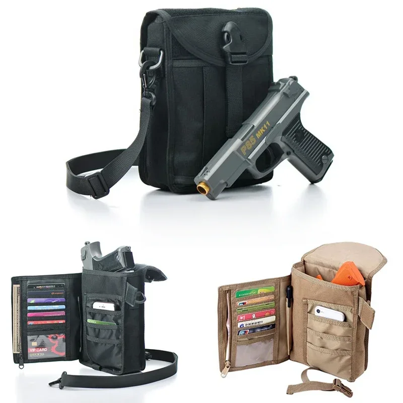 Tactical Men's Shoulder Pistol Range Bag EDC Tools PouchFor Handguns GL Backpack G17 G19 Purse For Gun Carry Bag