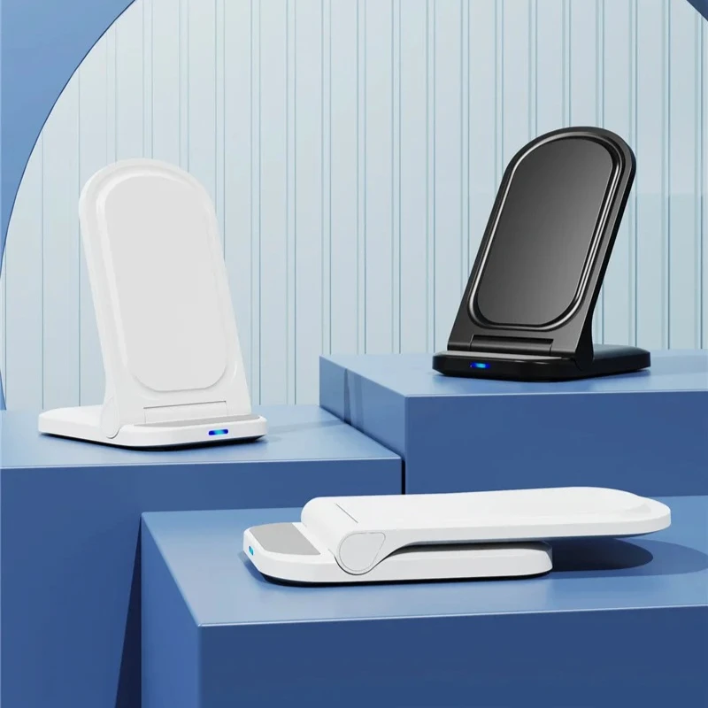 Складная подставка для беспроводного зарядного устройства, держатель для зарядных устройств для настольного телефона, индукционная станция для быстрой зарядки, док-станция для iP0hone Xiaomi HT-533 Складная подставка для беспроводного зарядного устройства, держатель для зарядных устройств для настольного телефона, индукционная станция для быстрой зарядки, док-станция для iP0hone Xiaomi HT-533