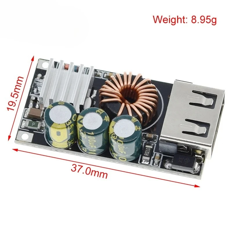 QC3.0 DIY snellader DC 5-32V 24W step-down module voor noodopladen van mobiele telefoon