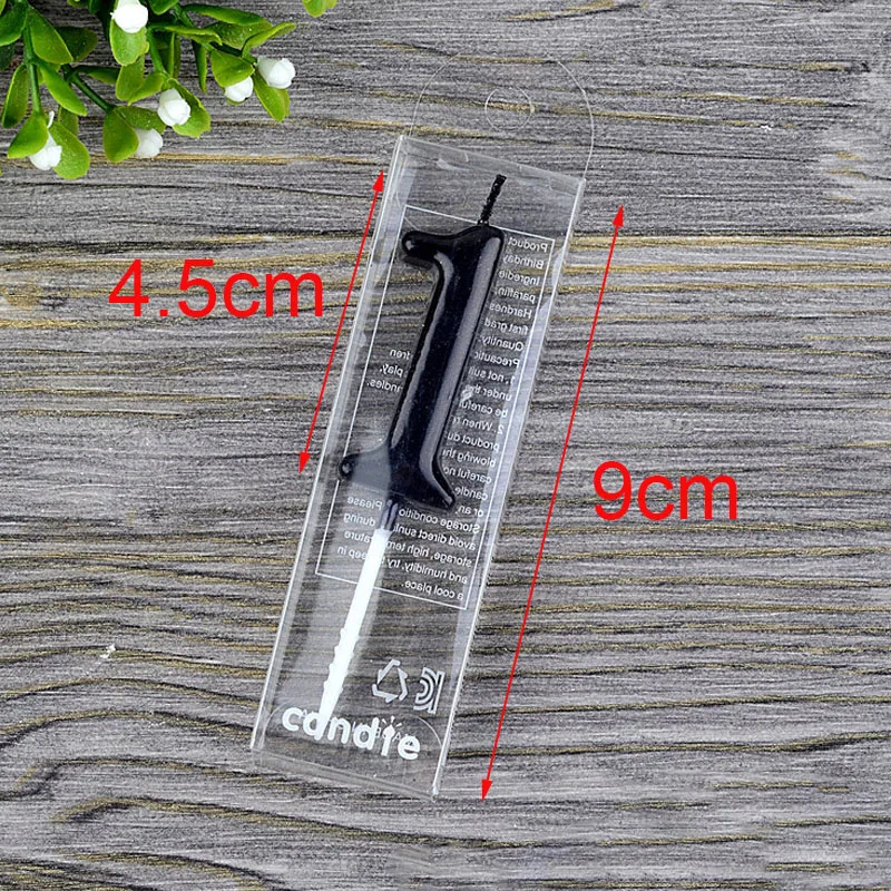 1 PC Cake Candles Black Number 0-9 Birthday Candles Festive Party Decor Birthday Party Cake Decoration Number Candles