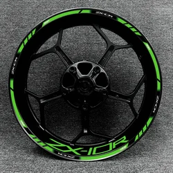 A Set Of ZX-10R 17 Inch Wheel Hub Decal Decoration ZX10R 10R Logo High Quality Reflective Stickers For Kawasaki Motorcycle Rim