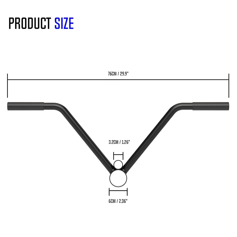 T Bar Row Barbell Handle, Solid Steel V Straight Landmine Attachment, Fits 1 & 2 Inch Olympic Bars, Home Gym Equipment