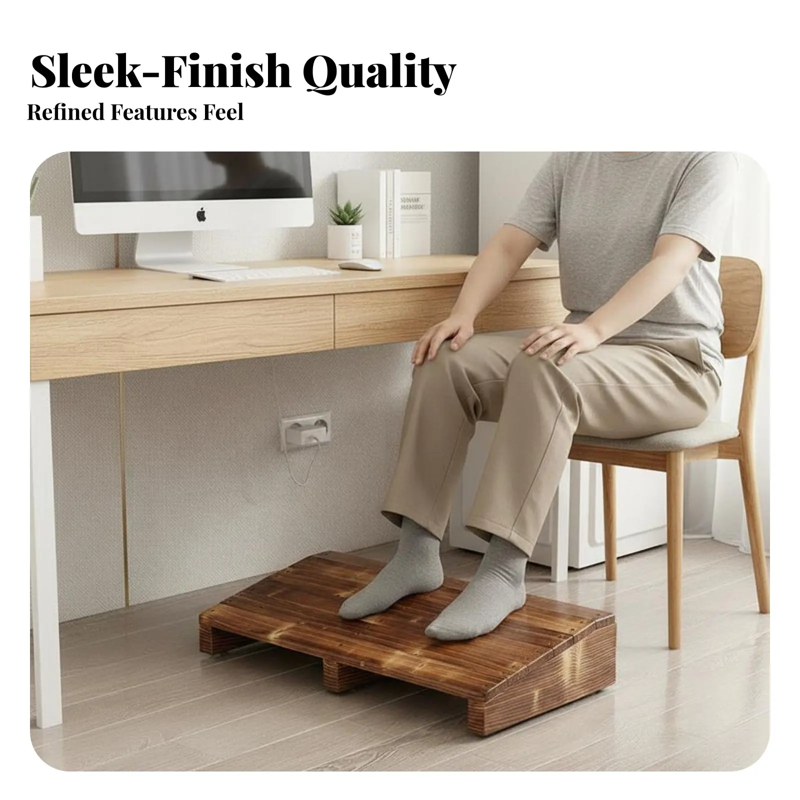 Angled Footrest Improves Posture Foot Aid Reduces Fatigue Long-Lasting Sturdy for Competitive Players, Under Desk, Study Room