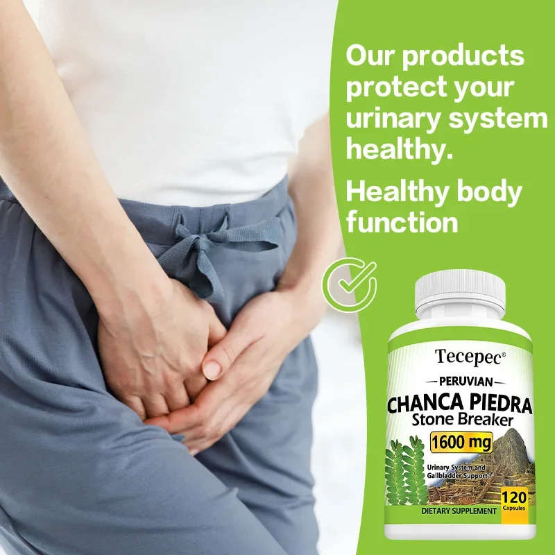 Chanca Piedra 1600 Mg - 120 Tablets Kidney Stone Crusher Gallbladder Support Peruvian Chanca Piedra