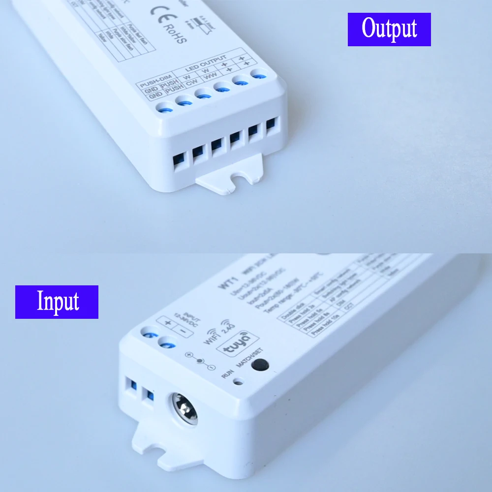 CENFAYA WIFI RF 2CH LED Controller DC 12V 24V Smart Dimmer Work With Amazon Alexa Google Assistant RF 4 ZONE 2.4G Remote Control