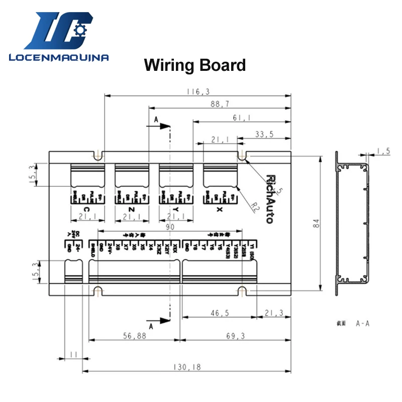 Imagem -03 - Controlador Handheld do Movimento para a Máquina do Cnc Painel Inglês Eixos Richauto Dsp A11