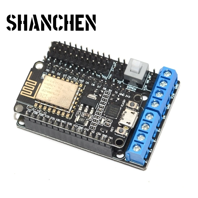 NodeMCU Motor Shield Board L293D for ESP-12E from ESP8266 esp 12E kit diy rc toy wifi rc smart car remote control For Arduino