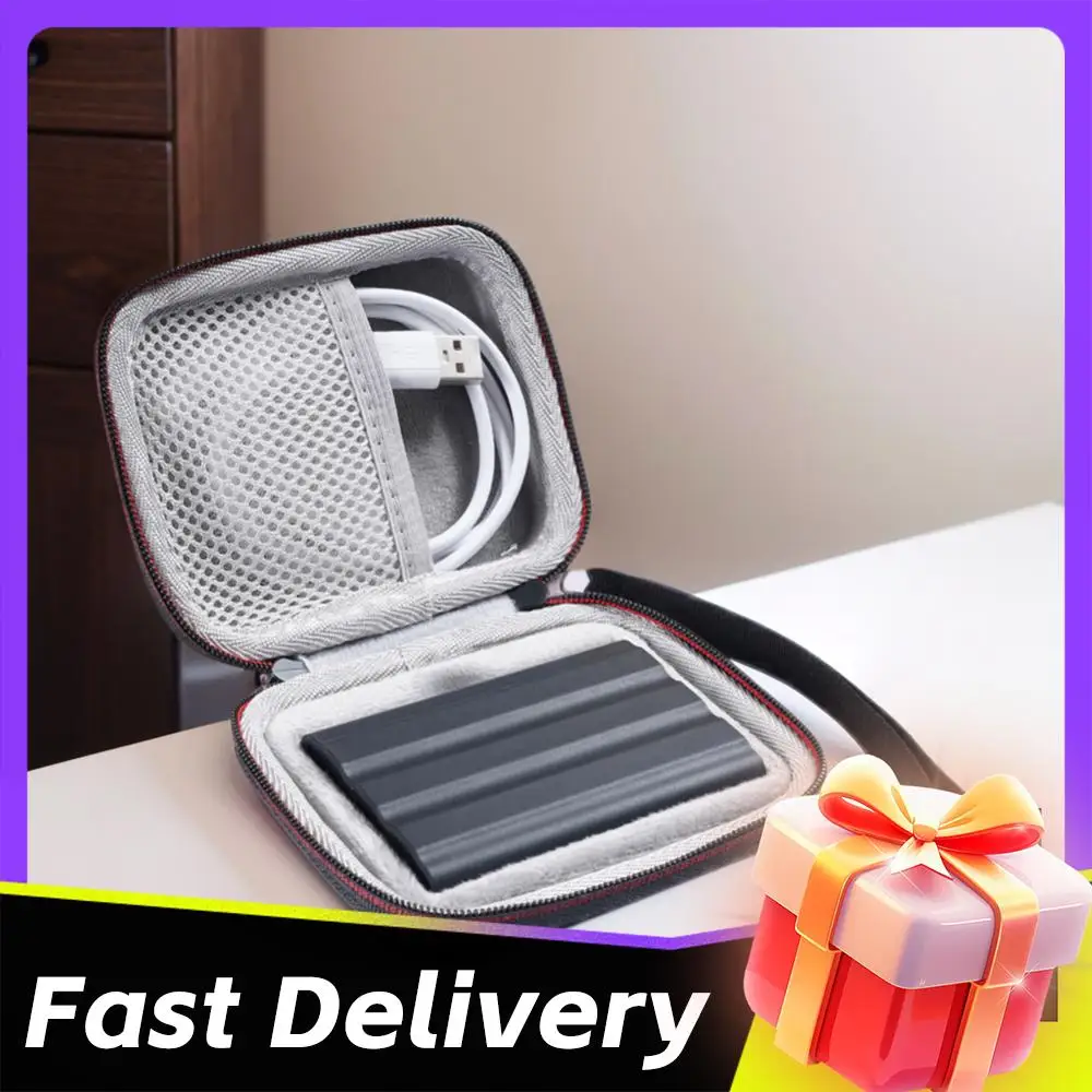 

EVA Hardshell Case Shockproof Protective Travel Case Anti-Scratch with Mesh Bag&Hand Strap for Samsung T7 Shield/T9 Portable SSD