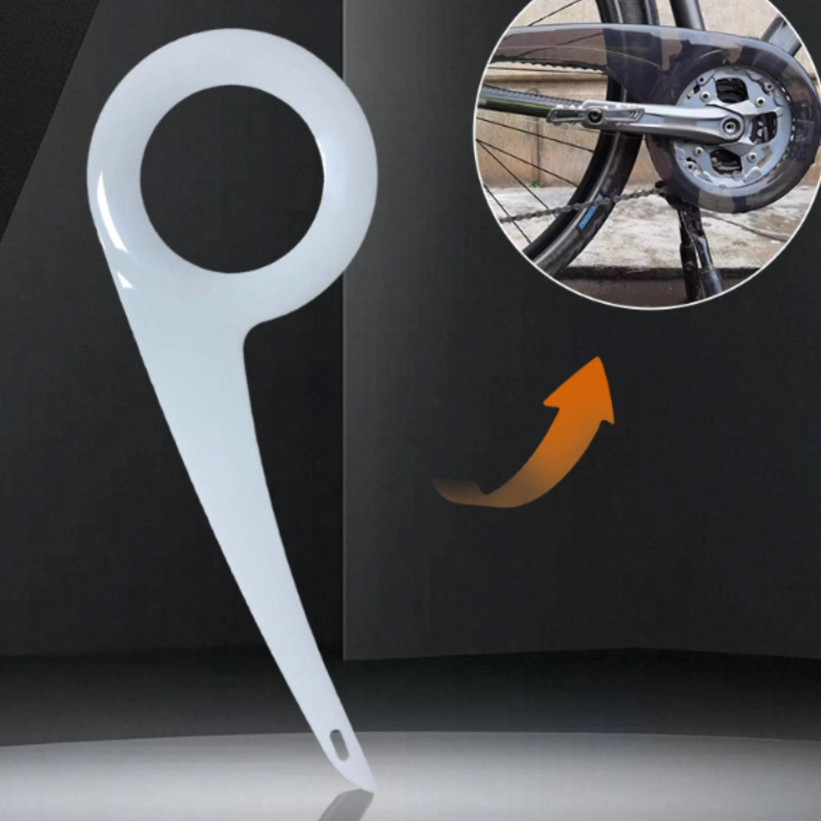 Cycle Chain Guard with Bracket Plastic Cycle Chain Guard Cover Long-Lasting Curved for Commuters, Commuter Bikes, Bicycles