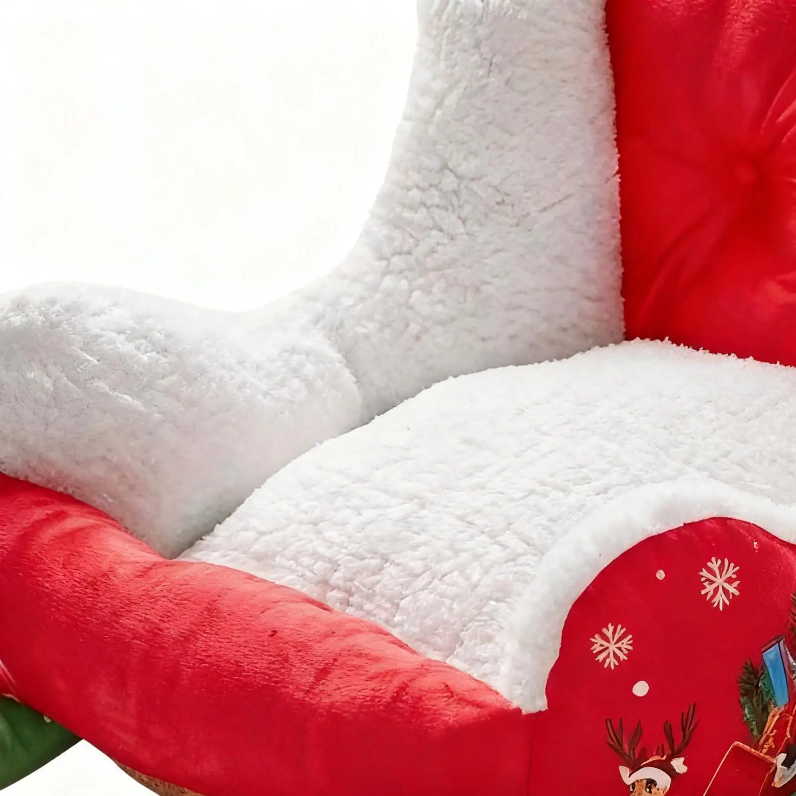 

Рождественская кровать для собаки, плюшевые рождественские сани, подушка для домашних животных, противоскользящая подушка для щенка для спальни, гостиной, дома, зимнего балкона