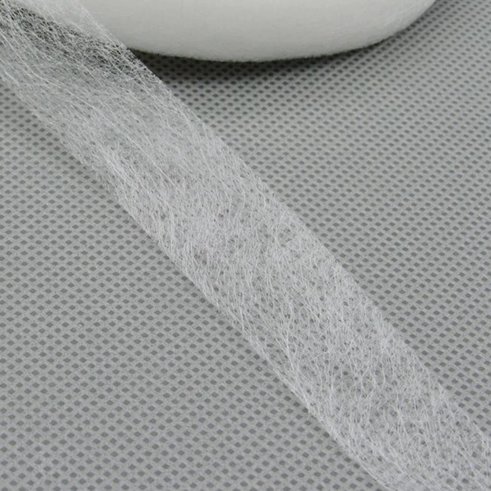 

4 Rolls Double Sided Adhesive Lining White Glue Tape Non-woven Fabric Clothing Accessories Hemming Pillowcase Curtains