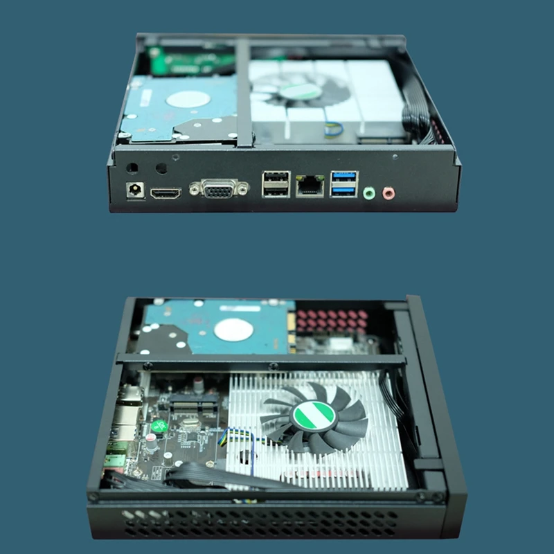 ●DX01 Thin Mini ITX Desktop Computer Chassis Thin Half Height Computer Chassis Portable Desktop Computer Case