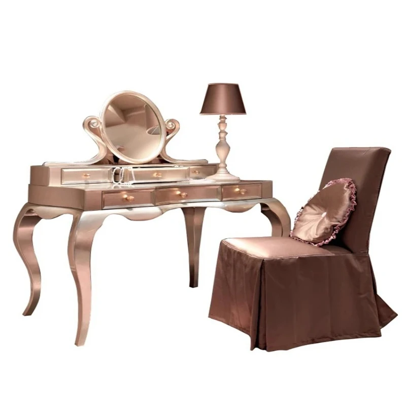 

Туалетный столик в европейском стиле, комод, спальня, небольшой письменный стол в стиле итальянской интернет-знаменитости, встроенный твердый стол