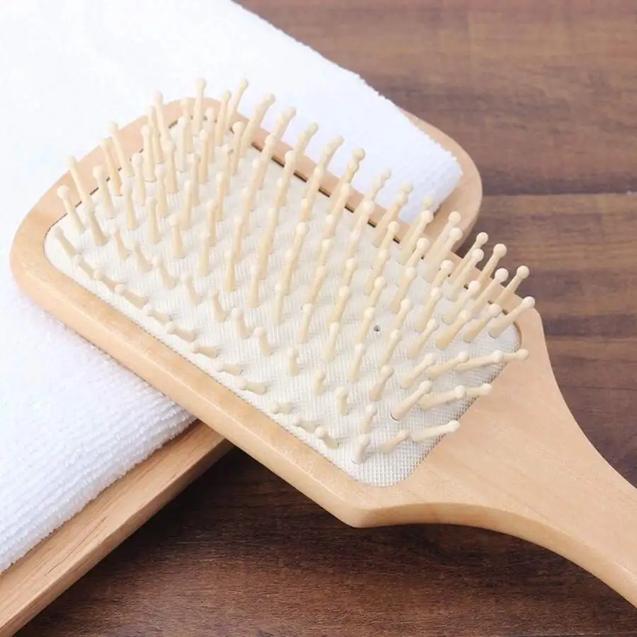 

Large Wooden Air Cushion Hair Brush For Scalp Massage And Detangling Curly Long Hair
