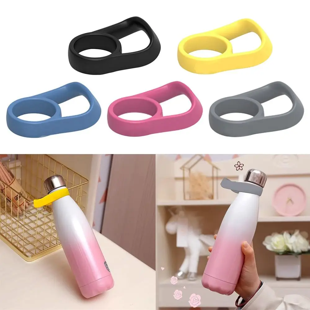 37mm Water Bottle Handle Strap Portable Silicone Vacuum Cup Sports Water Bottle Holder Kettle Hanging Buckle Outdoor