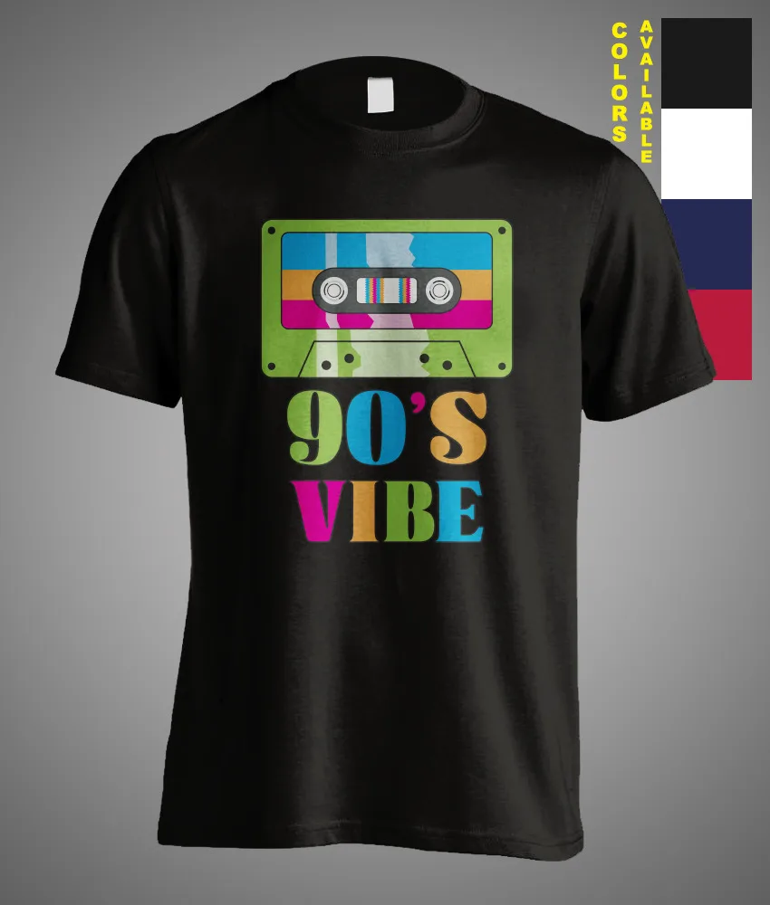 

90's Vibe Cassette Tape Vintage Retro Aesthetic Classic Music Funny Gift T-Shirt