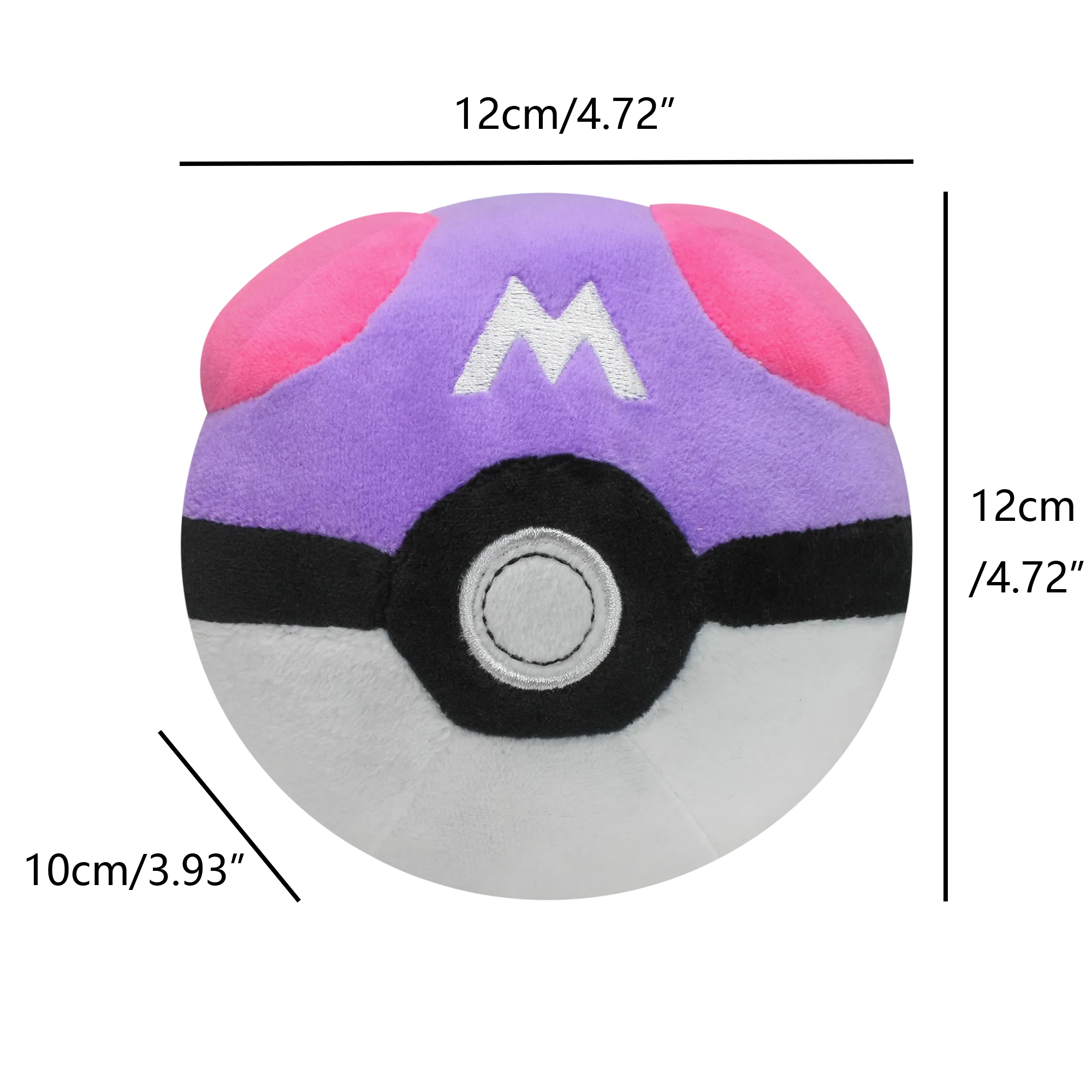 Master Ball Great Ball Ultra Ball Poké Ball Plush Toys Soft Stuffed Animals Cartoon Backpack Pendant Decoration Toy Birthday