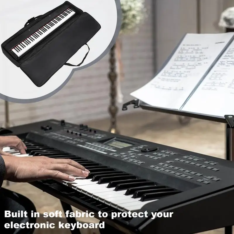 Bolsa para Teclado de Piano eléctrico, resistente al agua, de 88 teclas, con asa, anticaída, gruesa, para ayudante de Piano