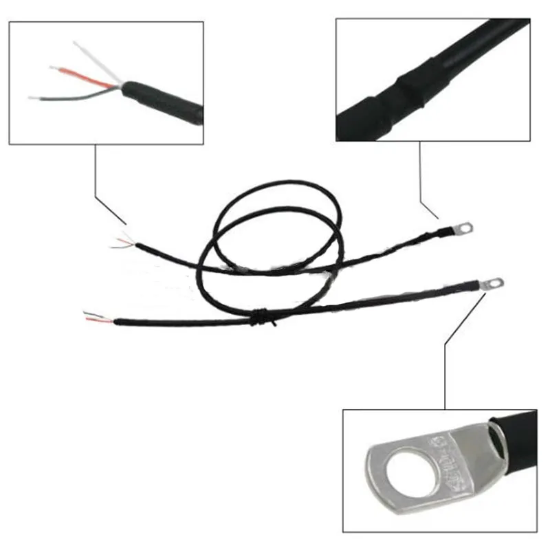 1PC DS18B20 Digital Temperature Sensor Copper Lug Inner Hole Installation 4mm/5mm/6mm/8mm with 0.5–5M Shielded Cable