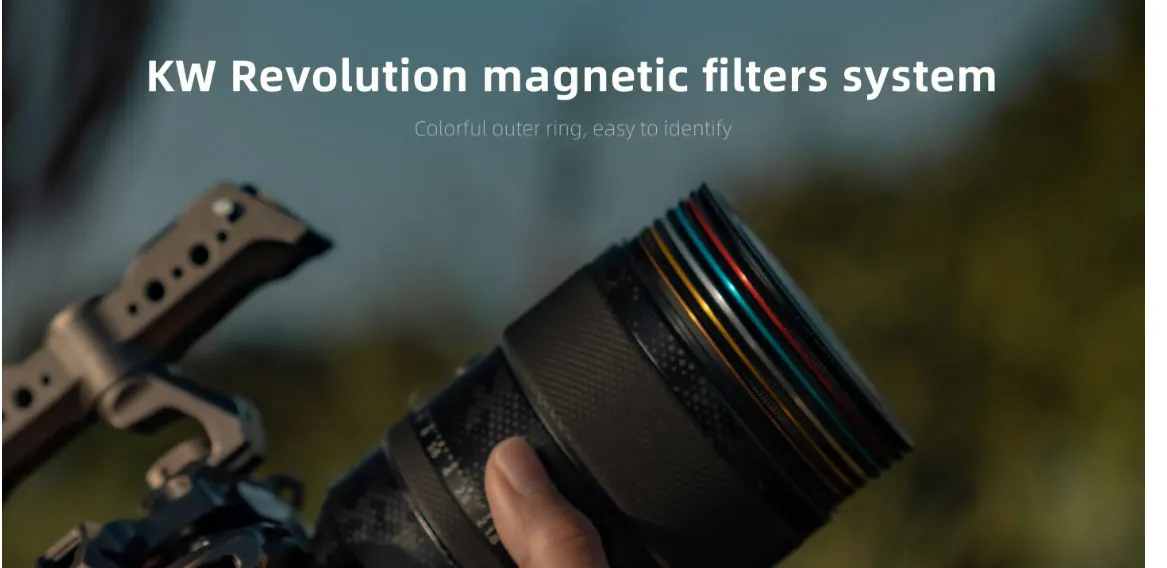 Kase KW Revolution Filtro magnético ND8 ND64 ND1000 com anel adaptador magnético 58 62 67 72 77 82 95m Filtro de lente de câmera