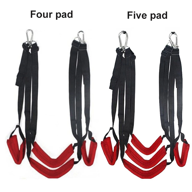 Four and Five Pad Soft Sex Swing Sex Furniture Fetish Bondage Adult Game Seat & Leg Pad Hanging Sex Toys Couples Flirt BDSM