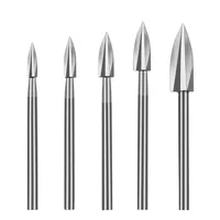 5Pcs Wood Carving Drill Bit Precise Woodworking Carve Tools Solid Carbide Root Milling Grinder Burr HSS Engraving Drill Bit Set