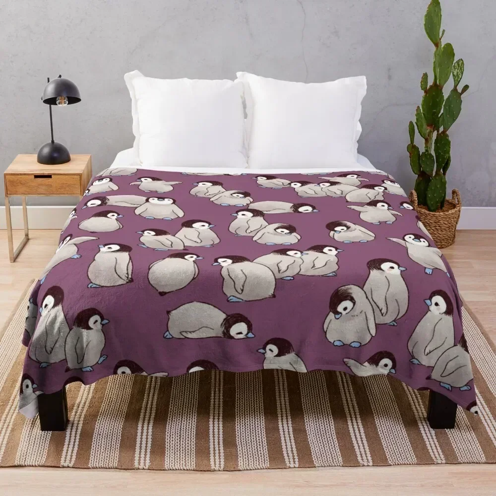 

Penguin pattern Throw Blanket Portable Lightweight Blanket for Travel Camping