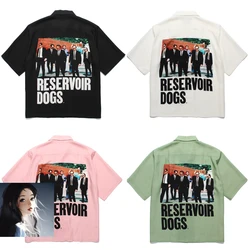 RESERVOIR DOGS Movie Print Y2k Soft Rayon Shirts High Quality Men Women Loose Hawaii Short Sleeve Japan